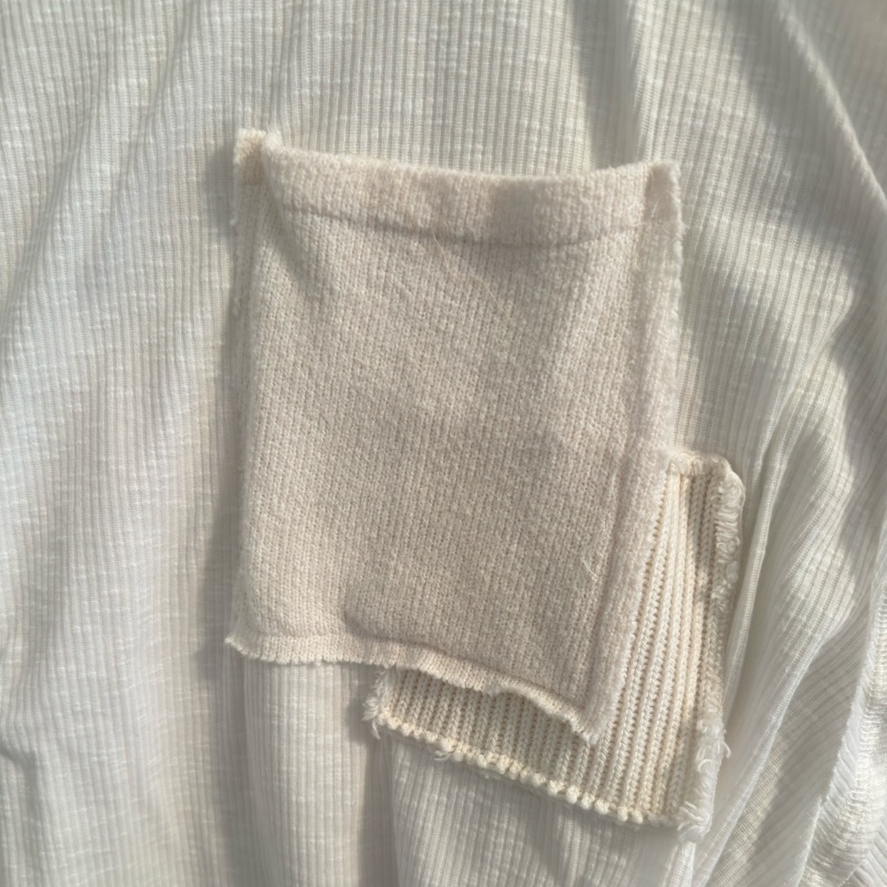 POL Ribbed Crewneck Top - White - Picture 4 of 6